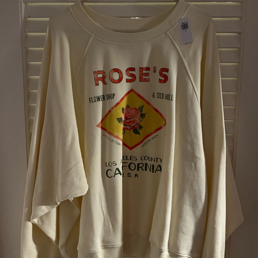 Old Navy Cream Graphic Sweatshirt